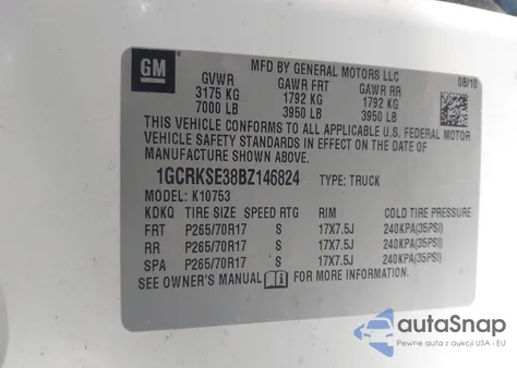 2011 Chevrolet Silverado 1500 Lt from USA, damaged, VIN 1GCRKSE38BZ146824